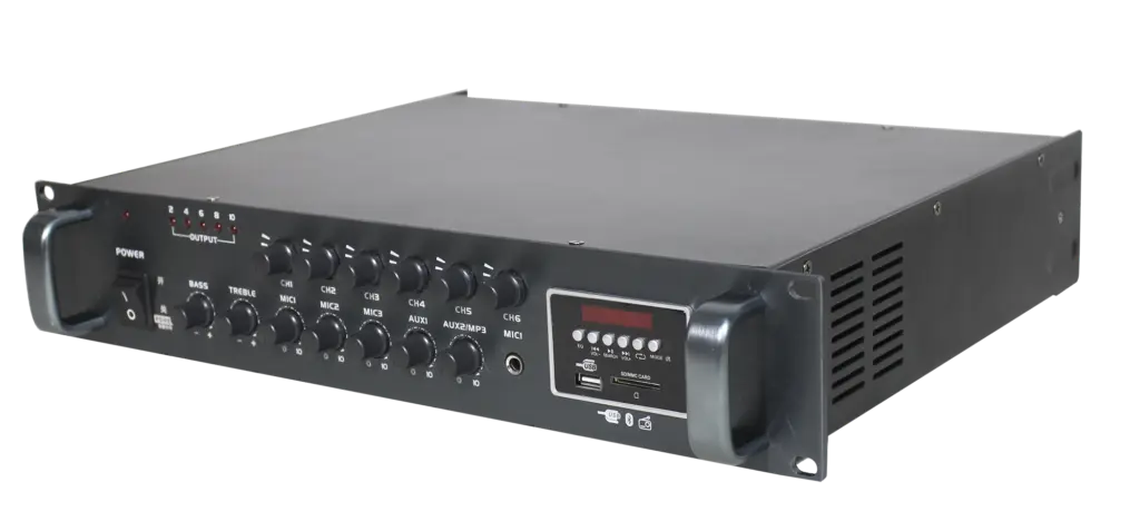 Lucky Tone MZ-300BT  130W Mixer Power Amplifier with USB and Tuner - 6 Zones