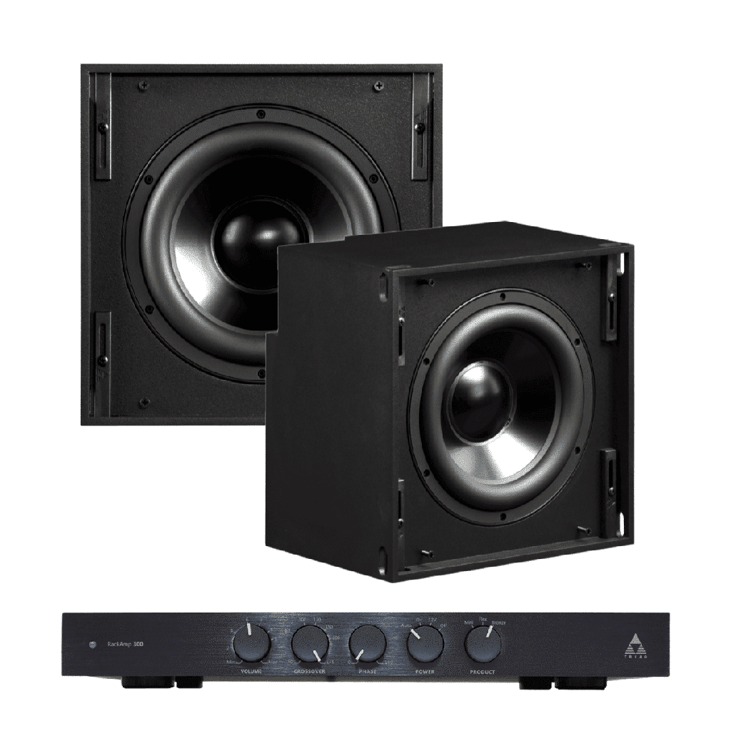 Triad Mini Series In-Ceiling Subwoofer Kit | Two 8" Subs + 300W Rack Amp